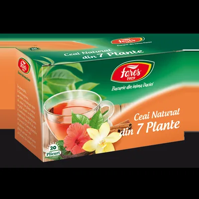 Ceaiurile lumii din 7 plante, 20 plicuri, Fares