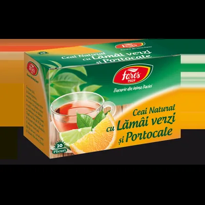 Ceai cu lamai verzi si portocale Ceaiurile Lumii, 20 plicuri, Fares