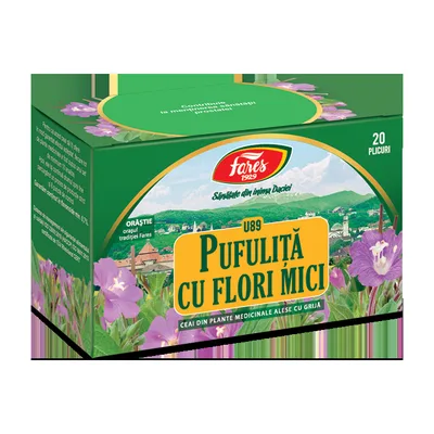 Ceai pufulita cu flori mici U89, 20 plicuri, Fares