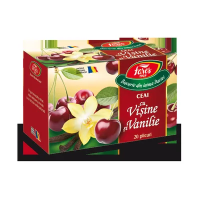 Ceai de visine si vanilie, 20 plicuri, Fares