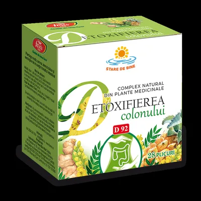 Complex natural din plante medicinale Detoxifierea colonului, 28 plicuri, Fares