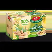 Ceai cu ghimbir 30% si lamaie, 20 plicuri, Fares