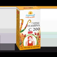 Vitamina C 200mg cu macese si catina, 60 comprimate, Fares