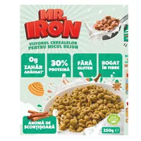 Cereale cu 30% proteina fara zahar low-carb gluten free si vegane Scortisoara, 250g, Mr. Iron
