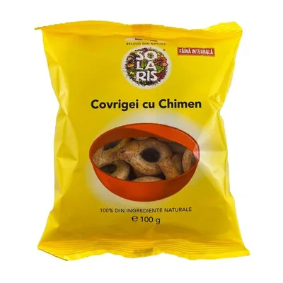 Covrigei din faina integrala cu chimen, 100g, Solaris