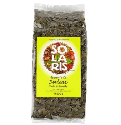 Seminte de dovleac crude si decojite, 300g, Solaris