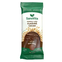 Rondele din grau cu glazura de cacao, 66g, SanoVita