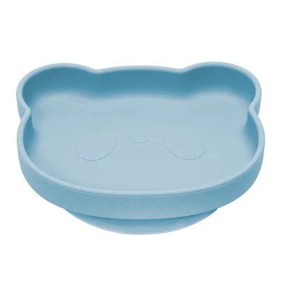 Farfurie din silicon The Little Bear - Aqua Blue, 1 bucata, Appekids
