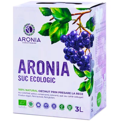 Suc de Aronia Ecologic, 3L, Aronia Charlottenburg