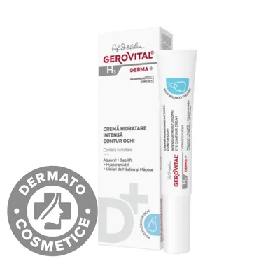 Crema hidratare intensa contur ochi H3 Derma+, 15ml, Gerovital