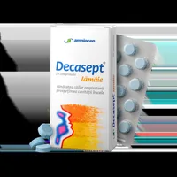 Decasept cu aroma de lamaie, 24 comprimate, Amniocen