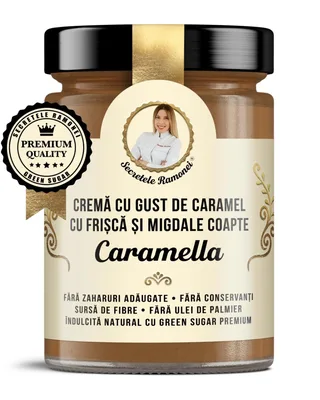 Crema tartinabila cu migdale Caramella Secretele Ramonei, 350g, Laboratoarele Remedia