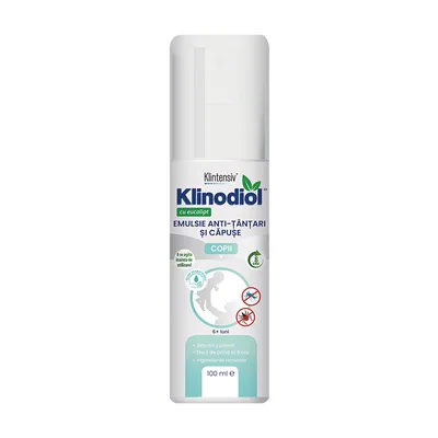Emulsie anti-tantari si capuse pentru copii 6+ luni Klinodiol, 100ml, Klintensiv