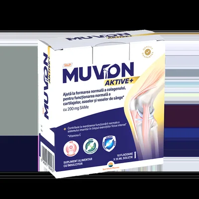 Supliment alimentar pentru articulatii Muvon Aktive Plus, 10 fiole, Sun Wave Pharma