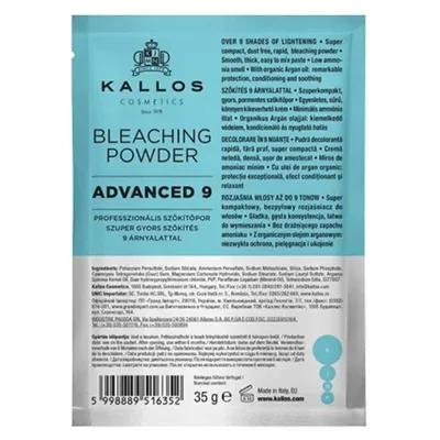 Pudra decoloranta Advanced 9 nuante, 35g, Kallos