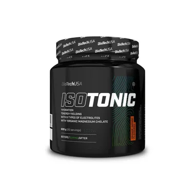 Pudra pentru bautura izotonica IsoTonic cu aroma de portocala si mango, 600g, BioTechUSA