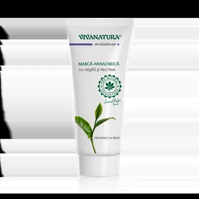Masca antiacneica cu argila si tea tree, 75ml, VivaNatura