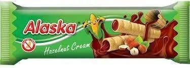 Rulou din porumb  umplut cu crema de alune, 18g, Alaska