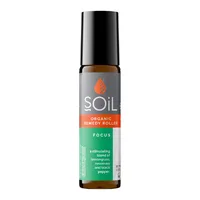 Roll-on cu uleiuri esentiale pure organice Ecocert concentrare Focus, 10ml, Soil