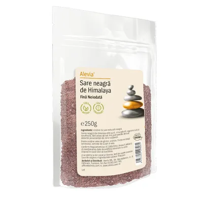 Sare de Himalaya neagra fina, 250g, Alevia