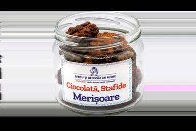Biscuiti de ovaz cu ciocolata stafide merisoare, 145g, Ohvaz