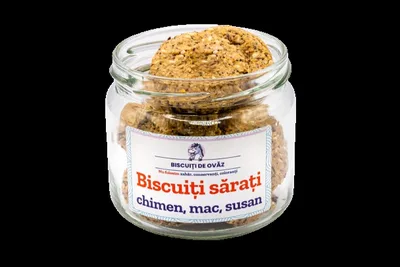 Biscuiti de ovaz sarati cu chimen mac susan, 145g, Ohvaz
