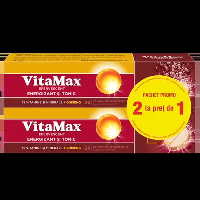 Pachet Vitamax 2 la pret de 1, 2 x 20 comprimate efervescente, Perrigo