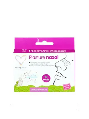 Plasture nazal pentru usurarea respiratiei 76 x 22mm, 10 bucati, EasyCare