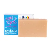 Sapun natural pentru fata maini si corp Lapte de capra si Miere, 90g, Savonia