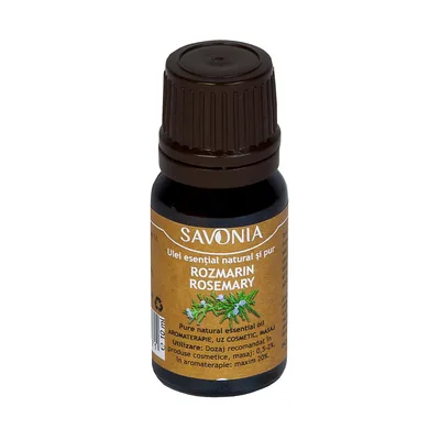 Ulei esential natural si pur de rozmarin, 10ml, Savonia