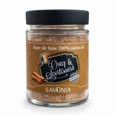 Sare de baie cu ovaz si scortisoara, 350g, Savonia