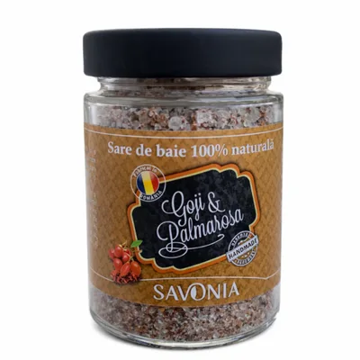 Sare de baie cu goji si palmarosa, 350g, Savonia
