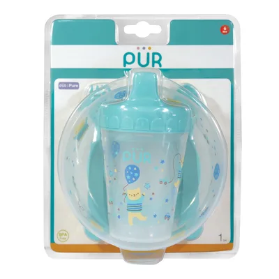 Set pentru masa bol cu tacamuri si cana verde +6, 1 bucata, PUR