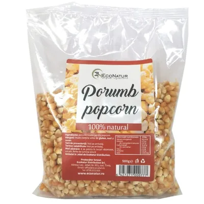 Porumb pentru popcorn, 250g, EcoNatur