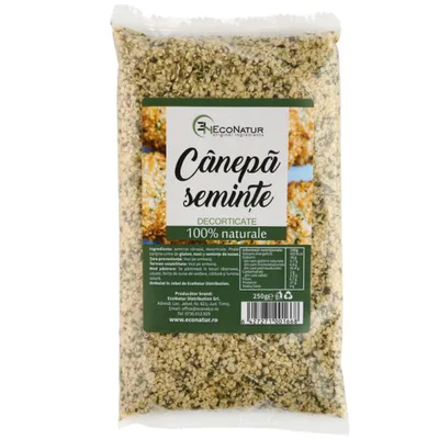 Seminte canepa decorticate, 100g, EcoNatur