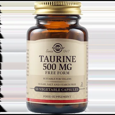 Taurina 500mg, 50 capsule vegetale, Solgar