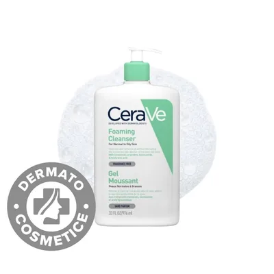 Gel de curatare spumant pentru piele normala-grasa, 976ml, CeraVe