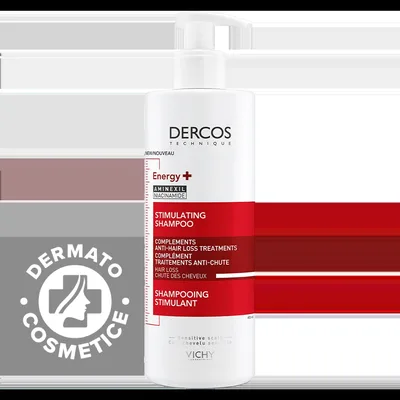 Sampon energizant impotriva caderii parului Energy+ Dercos, 400ml, Vichy
