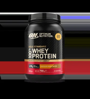 Pudra proteica proteine din zer 100% whey gold standard Unt arahide cu ciocolata , 2.02kg, Optimum Nutrition