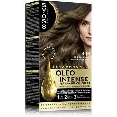 Vopsea de par permanenta fara amoniac 6-54 Blond Inchis  Color Oleo Intense, 115ml, Syoss