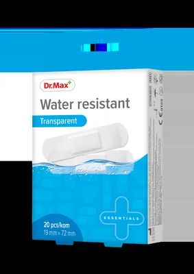 Dr. Max Plasturi transparenti rezistenti la apa 19 x 72mm, 20 bucati
