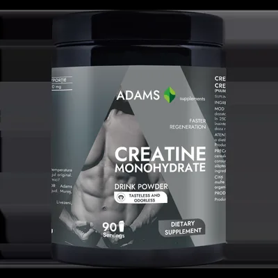 Creatina monohidrata fara aroma, 400g, Adams Vision