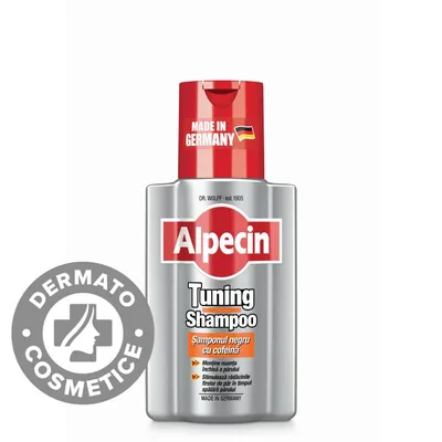 Sampon cu cofeina pentru parul inchis la culoare, 200ml, Alpecin
