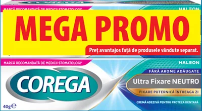 Crema adeziva pentru proteza Neutro Corega, 40g, Haleon