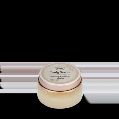 Exfoliant pentru corp Patchouli Lavender Vanilla, 200g, Sabon