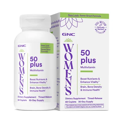 Multivitamine si minerale pentru femei 50 Plus Women's, 60 capsule, GNC