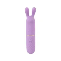 Mini vibrator iepuras cu 10 moduri de vibratie mov, 1 bucata, Cuties
