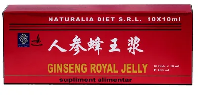 Royal Jelly & Ginseng, 10 fiole x 10ml, Naturalia Diet