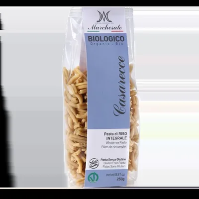 Paste din orez integral fara gluten Bio Casarecce, 250g, Marchesato