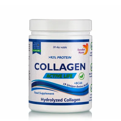 Collagen pulbere Active Life 10000mg, 300g, Swedish Nutra